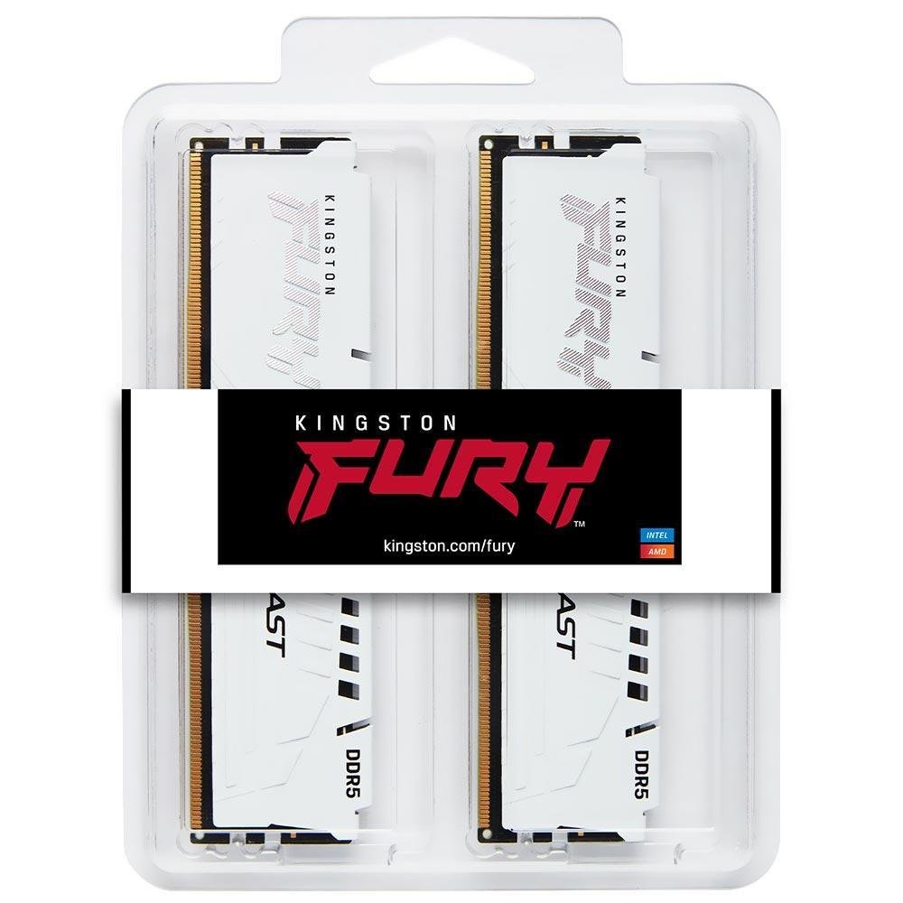 Memoria Ram Kingston Fury Beast 32GB Branco KaBuM