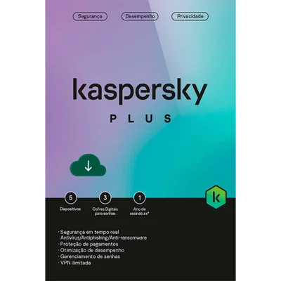 Licenca Kaspersky Antivirus Plus 5 Dispositivos - 2 Conta