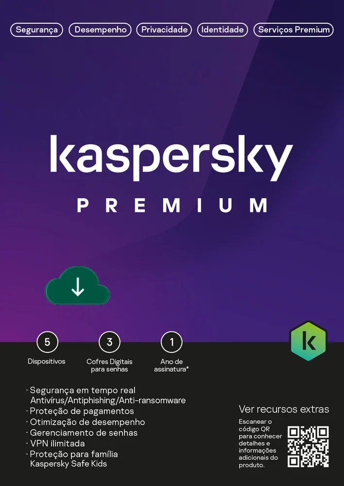 Imagem 3 de 3 do produto Licenca Kaspersky Premium - 5 Dispositivos  3 Conta