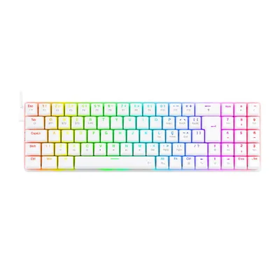Teclado Mecânico Gamer Redragon K626, Branco, Switch Marrom