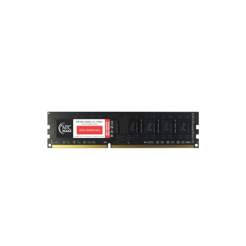 Memória RAM NTC, 8GB, 1600MHz, DDR3, Cl11, Preto - NTCKF1600DD3-8GB