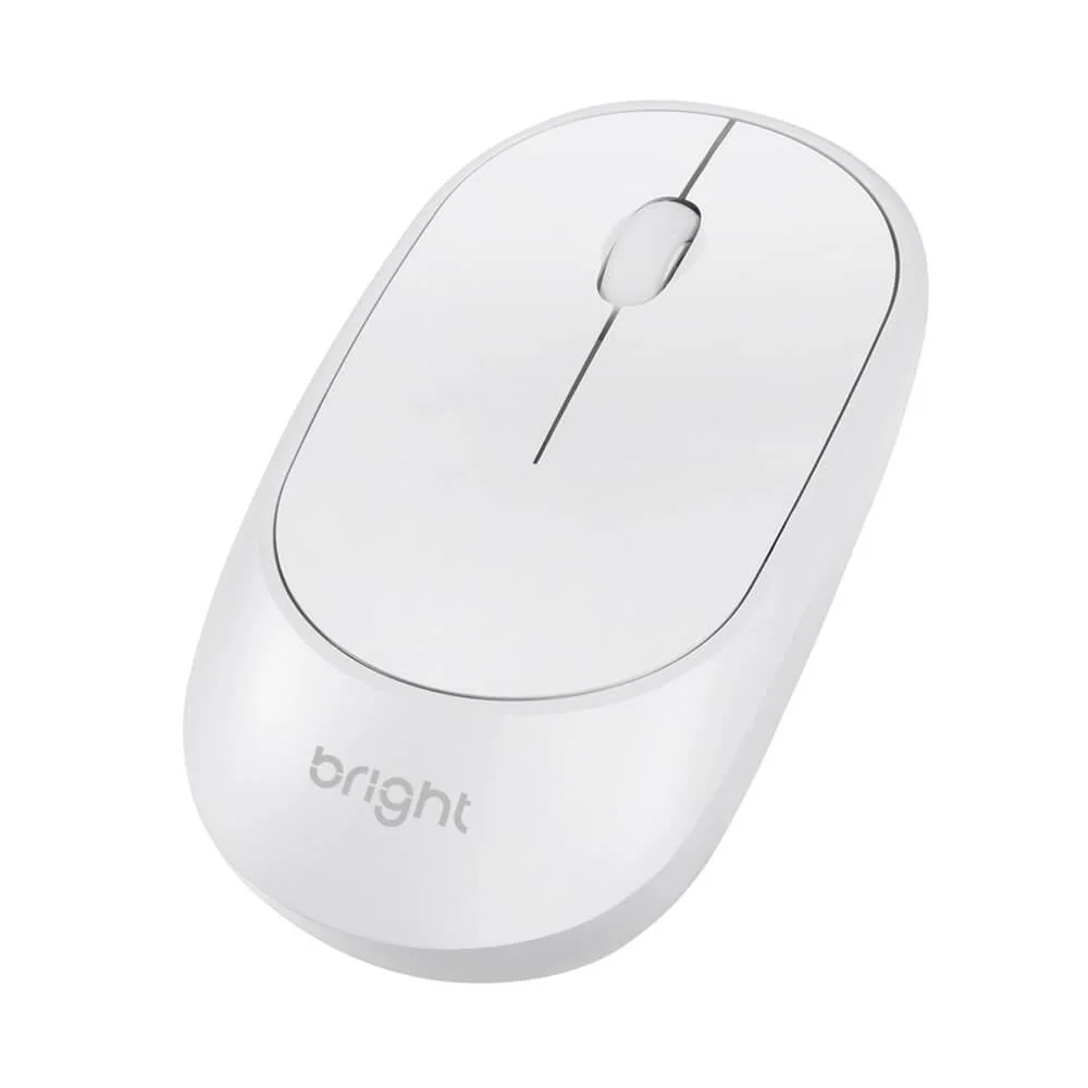 Imagem 2 de 5 do produto Mouse Sem Fio Bright, 1.000 DPI, USB 2.0, Wireless, Branco - Ms001