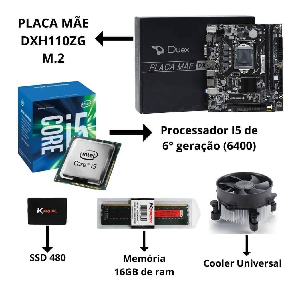 Computador Multipc Intel I5 6 Geraço 16GB KaBuM