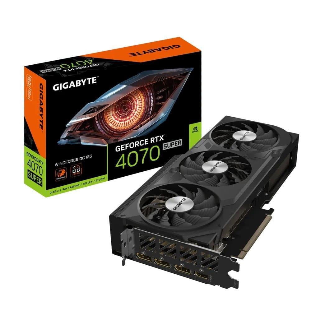 グラフィックボード・グラボ・ビデオカード GIGABYTE GEFORCE RTX 4070 SUPER 12GB Placa De Vídeo Nvidia Gigabyte Geforce KaBuM