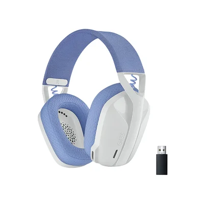 Headset Gamer Sem Fio Logitech G435 Cor:branco/mauve