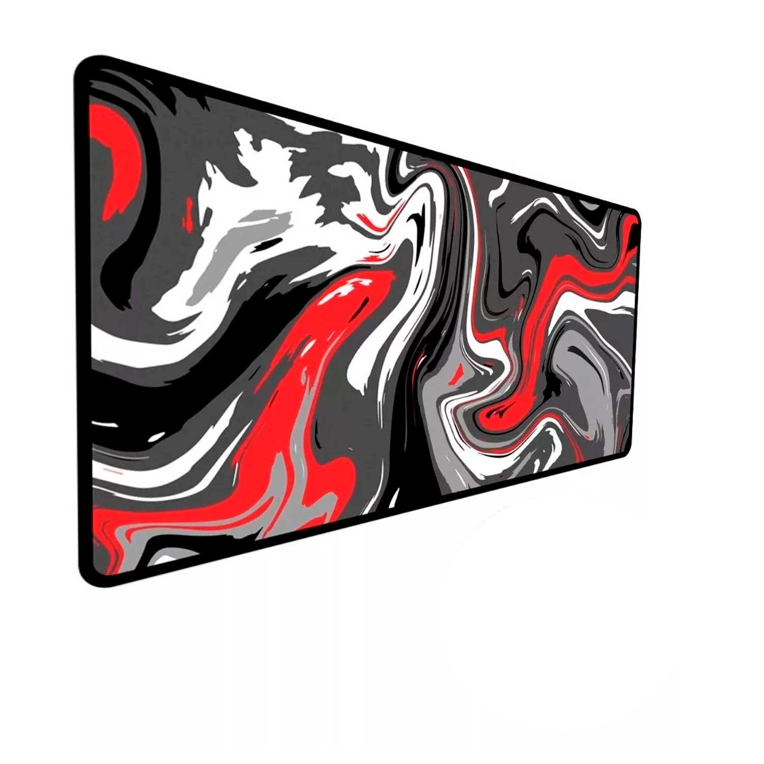 Mouse Pad Gamer Speed Extra Grande Abstrato Premium 90x40cm Mega Oferta Preto E Vermelho