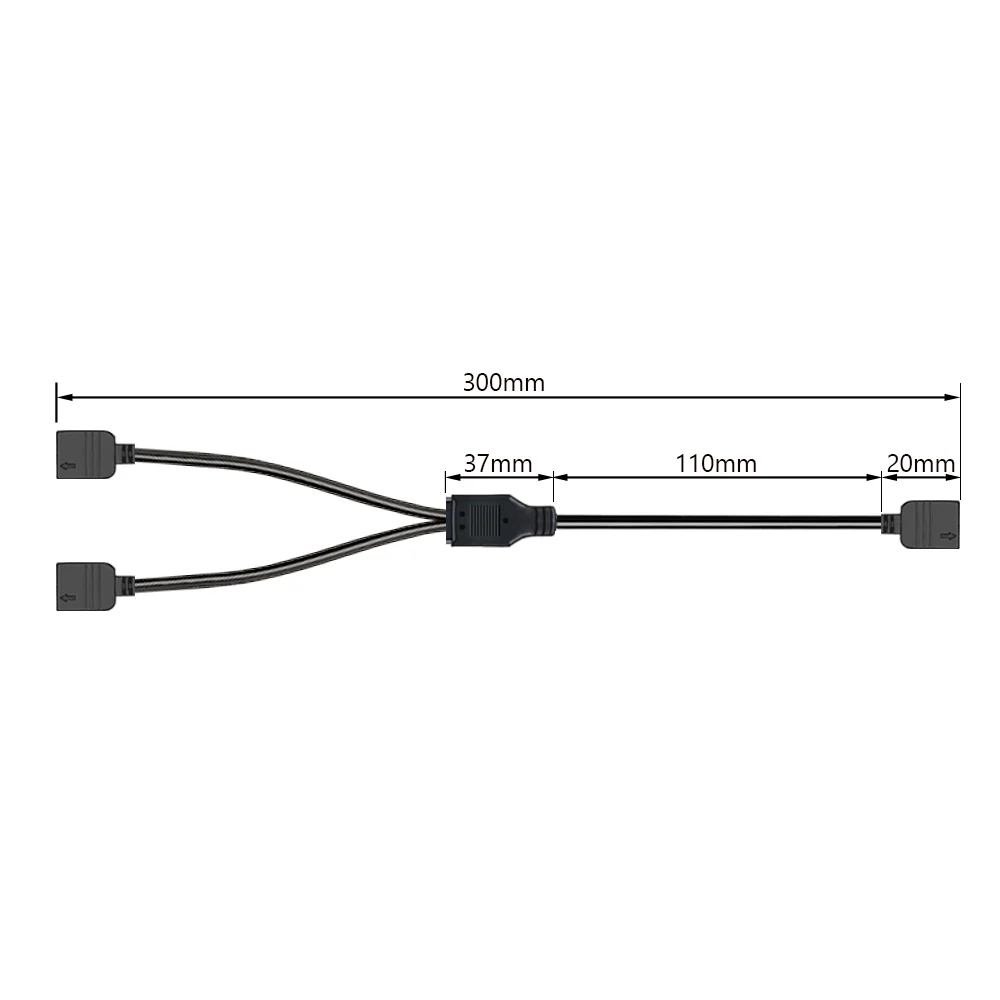 Imagem 4 de 4 do produto Cabo Y Adaptador RGB Divisor 12V 4 Pinos 1 Para 2 Saídas
