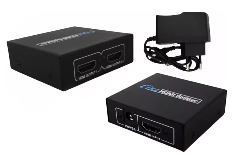 Imagem 2 de 3 do produto Adaptador Divisor De Sinal, HDMI 1080p, Duplicador 1x2