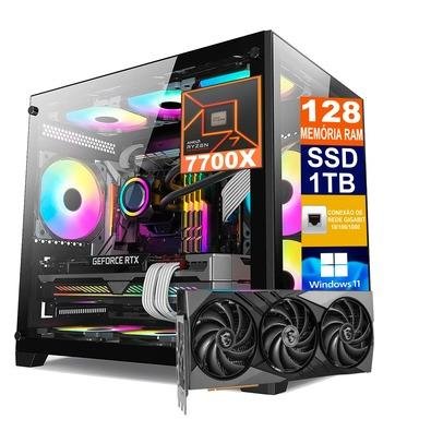PC Gamer AMD Ryzen 7 7700x 128GB Memória RAM