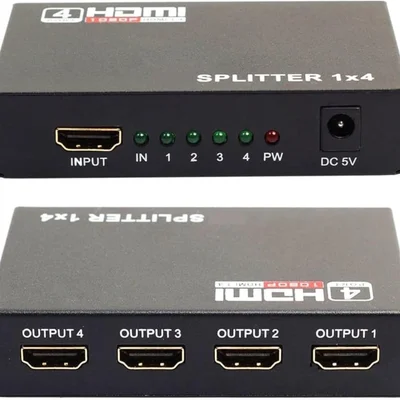 Divisor HDMI Splitter It-Blue, Duplicador De Imagens 4x1, 1080p - Reflete A Imagem Para Até 4 Telas