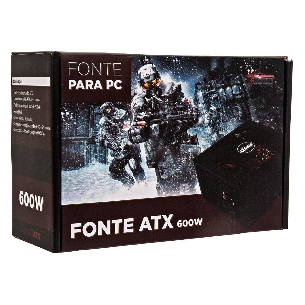 Imagem 4 de 4 do produto Fonte Knup Kp-535 Cowboy, 600W, ATX, Real