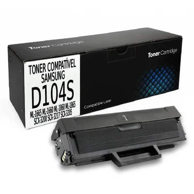 Toner Compatível Samsung D104 Scx-3200 Ml-1665 Ml-1860 Ml-1865w Ml-1660, Ml-1865 1.5k