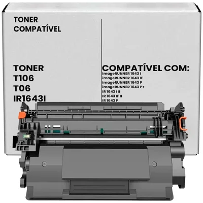 Cartucho Toner Canon Compativel P/ Uso em IMAGERUNNER 1643 I, 1643 IF, 1643 P, 1643 P+, IR 1643 I II, IR 1643 IF II, IR 1643 P 20k