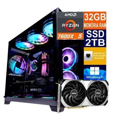 PC Gamer AMD Ryzen 5 7600x 32GB Memória RAM KaBuM