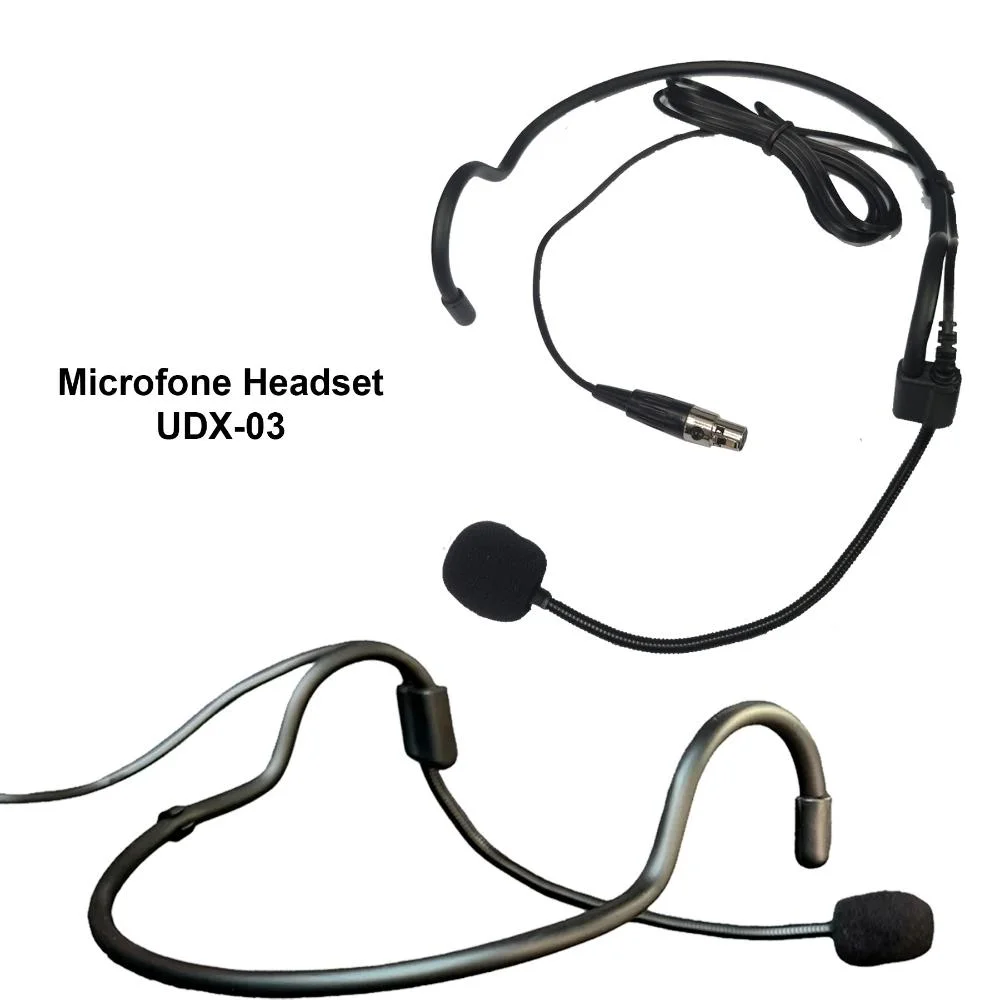 Imagem 5 de 5 do produto Microfone Sem Fio Duplo Dylan Udx-05 Bastão + Lapela, headset Profissional