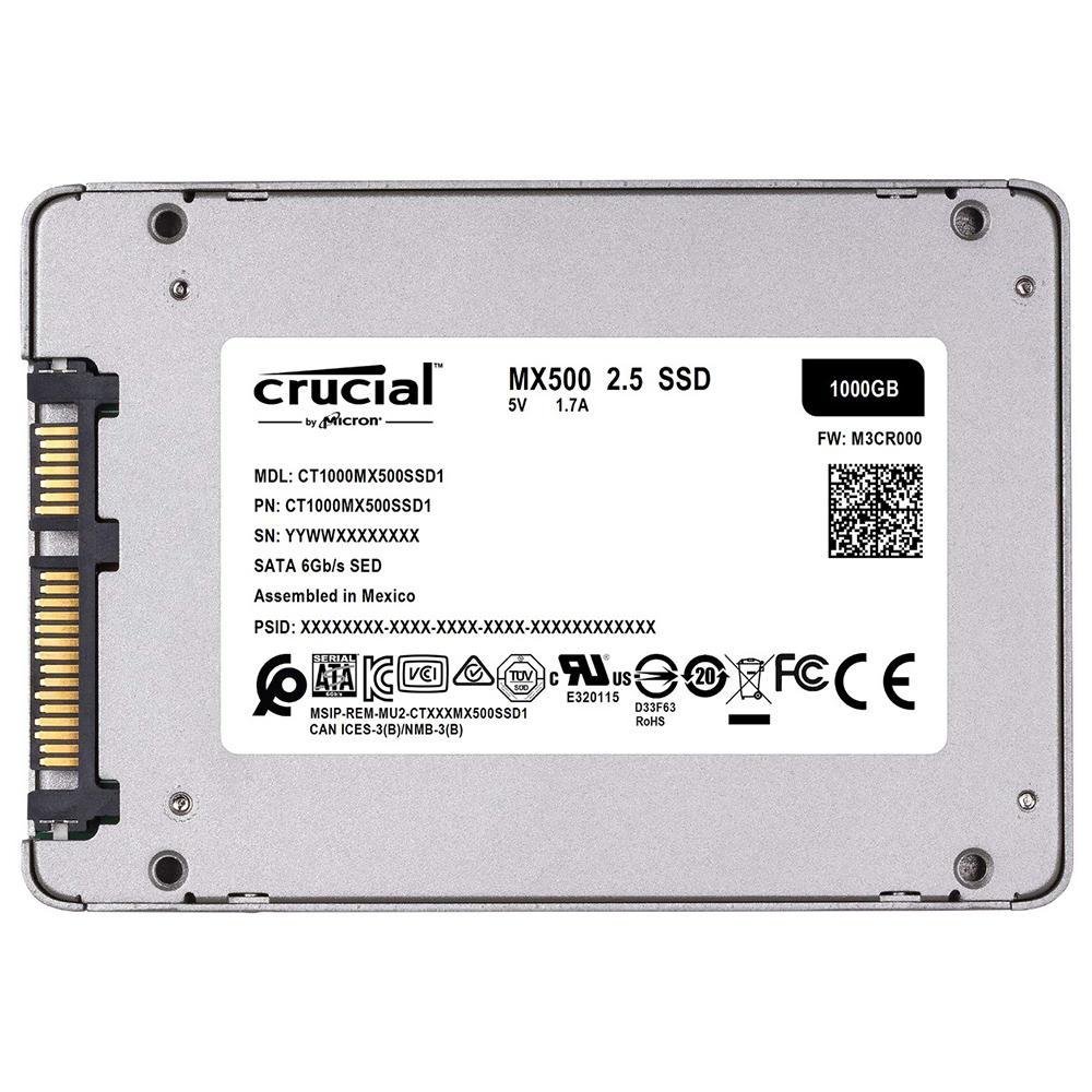 SSD Crucial 1TB Mx500 25 Sata 3 KaBuM