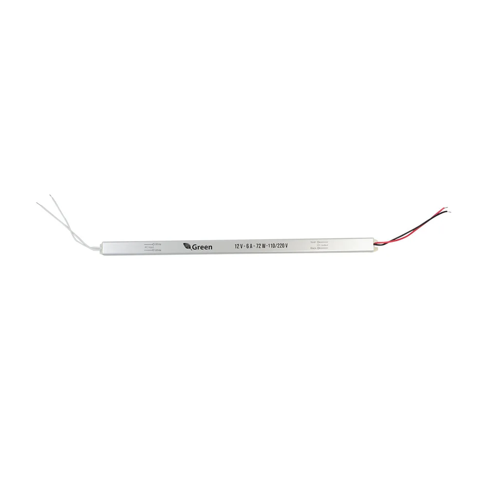 Imagem 3 de 4 do produto Fonte Ultra Slim Driver Green, Para Fita Led, 12v, 6a, 72w, Bivolt