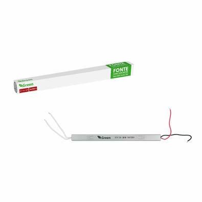 Fonte Ultra Slim Driver Green, Para Fita Led, 12v, 3a, 36w, Bivolt