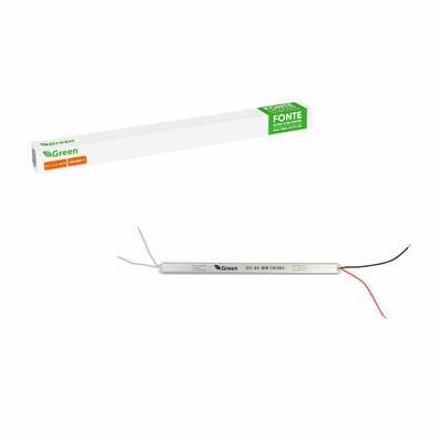Fonte Ultra Slim Driver Green, Para Fita Led, 12v, 4a, 48w, Bivolt