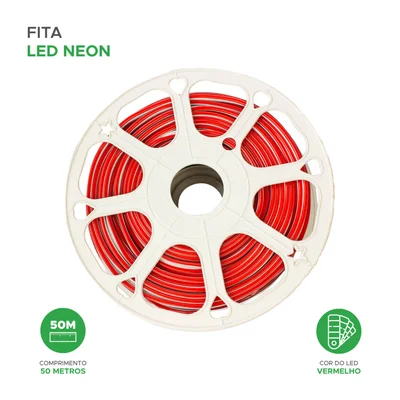 Mangueira LED Green, Flexível, 12v, 50 Metros, Neon Vermelho — foto 2