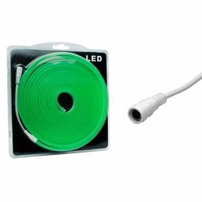 Mangueira LED Green, Flexível, 12v, 5 Metros, Neon Verde