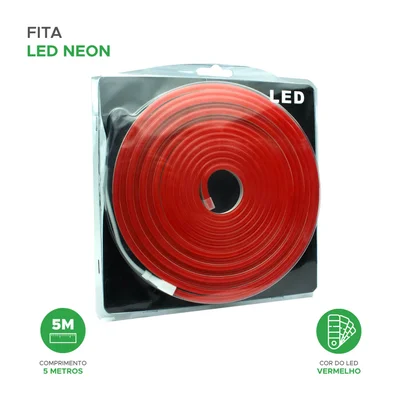 Mangueira LED Green, Flexível, 12v, 5 Metros, Neon Vermelho — foto 2