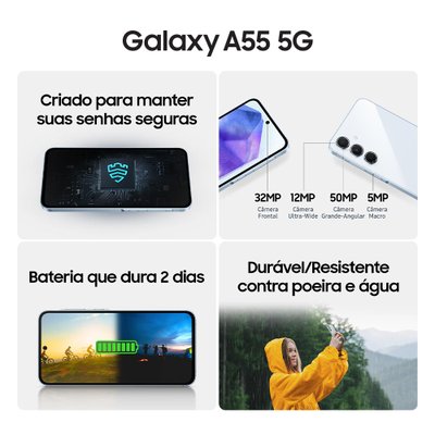 Smartphone Samsung Galaxy A55 5G 128GB 8GB KaBuM Smartphone Samsung Galaxy A55 5G 128GB 8GB KaBuM