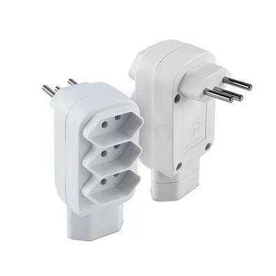 Tomada Benjamin E Adaptador, 4 Tomadas, 3 Pinos Tripolares 10a, Bivolt