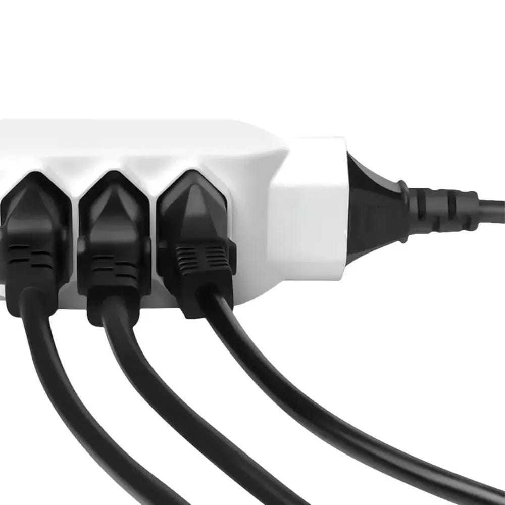 Imagem 4 de 5 do produto Tomada Benjamin E Adaptador, 4 Tomadas, 3 Pinos Tripolares 10a, Bivolt