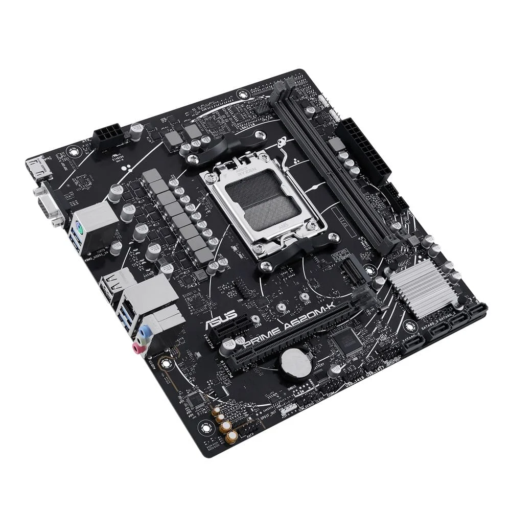 Placa Mãe Asus Prime A620m-k Am5, DDR5, MATX, HDMI Dp, VGA M.2, USB 3.2 6