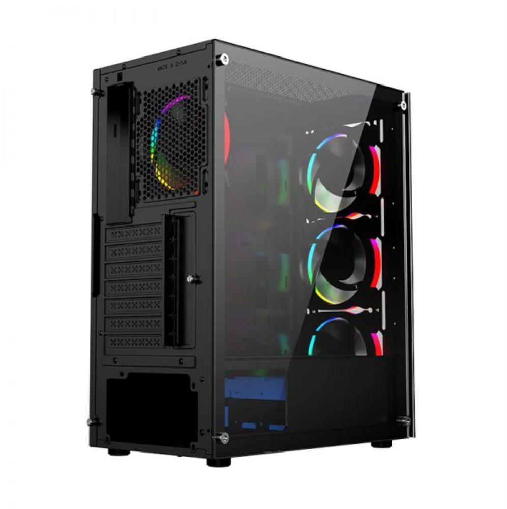 Imagem 2 de 5 do produto Gabinete Nexus Gamer Helium, Mid Tower, Acrílico Lateral, 3 Fans Frontais, Preto
