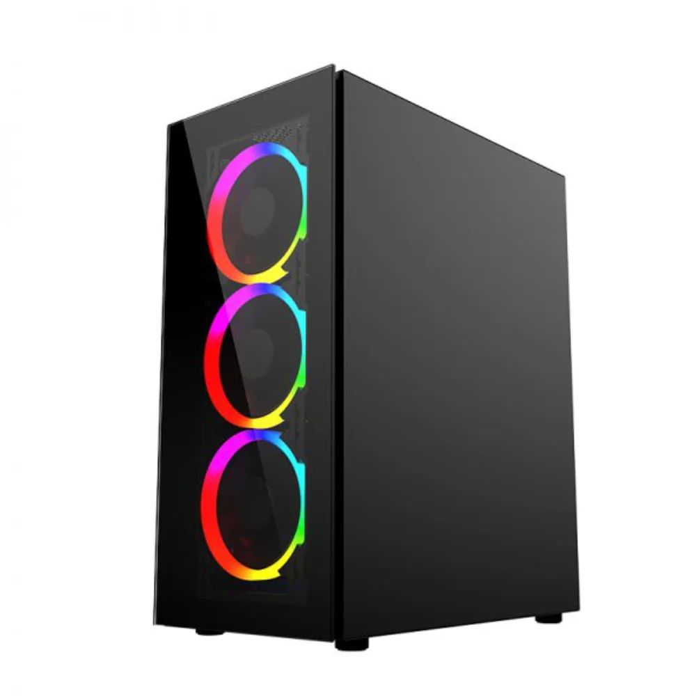Imagem 3 de 5 do produto Gabinete Nexus Gamer Helium, Mid Tower, Acrílico Lateral, 3 Fans Frontais, Preto