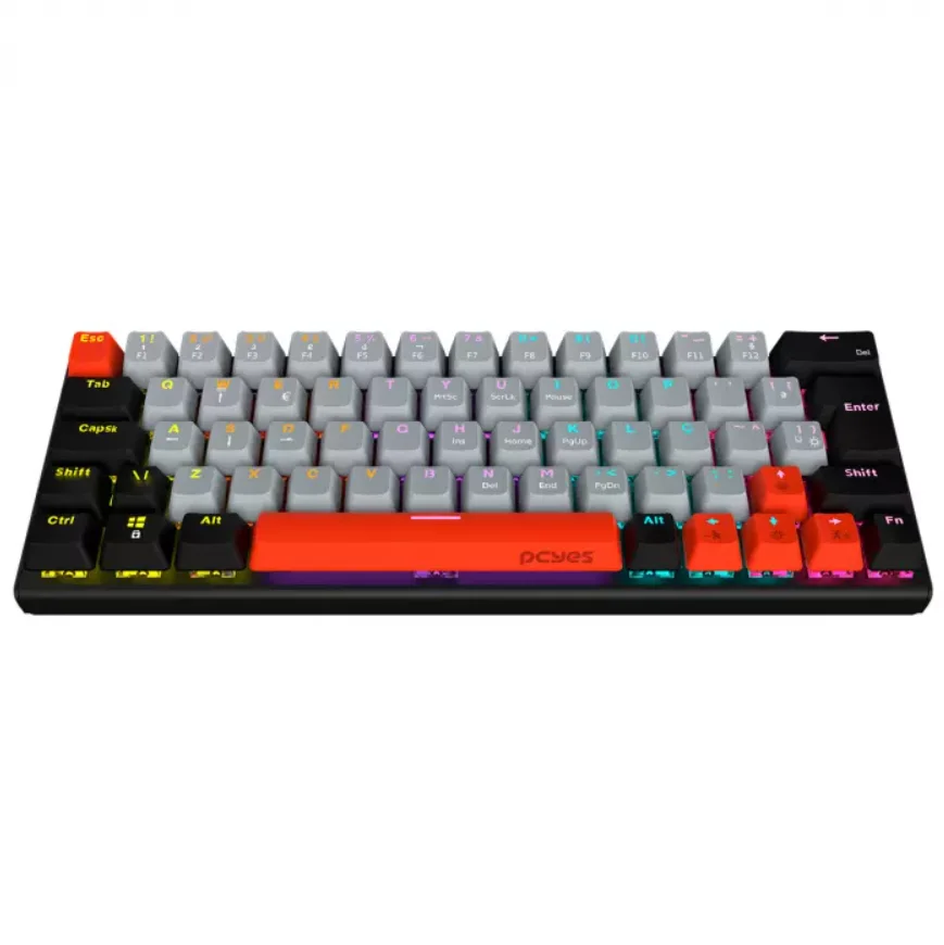 Imagem 3 de 5 do produto Teclado Gamer Mecânico 60% Pcyes Kuromori, Switch Outemu Red