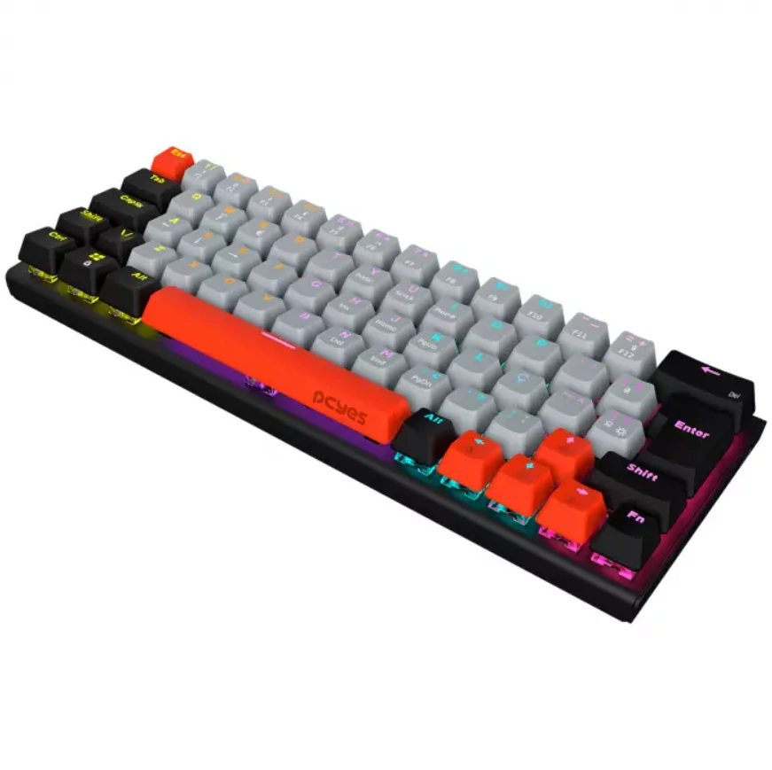 Imagem 5 de 5 do produto Teclado Gamer Mecânico 60% Pcyes Kuromori, Switch Outemu Red