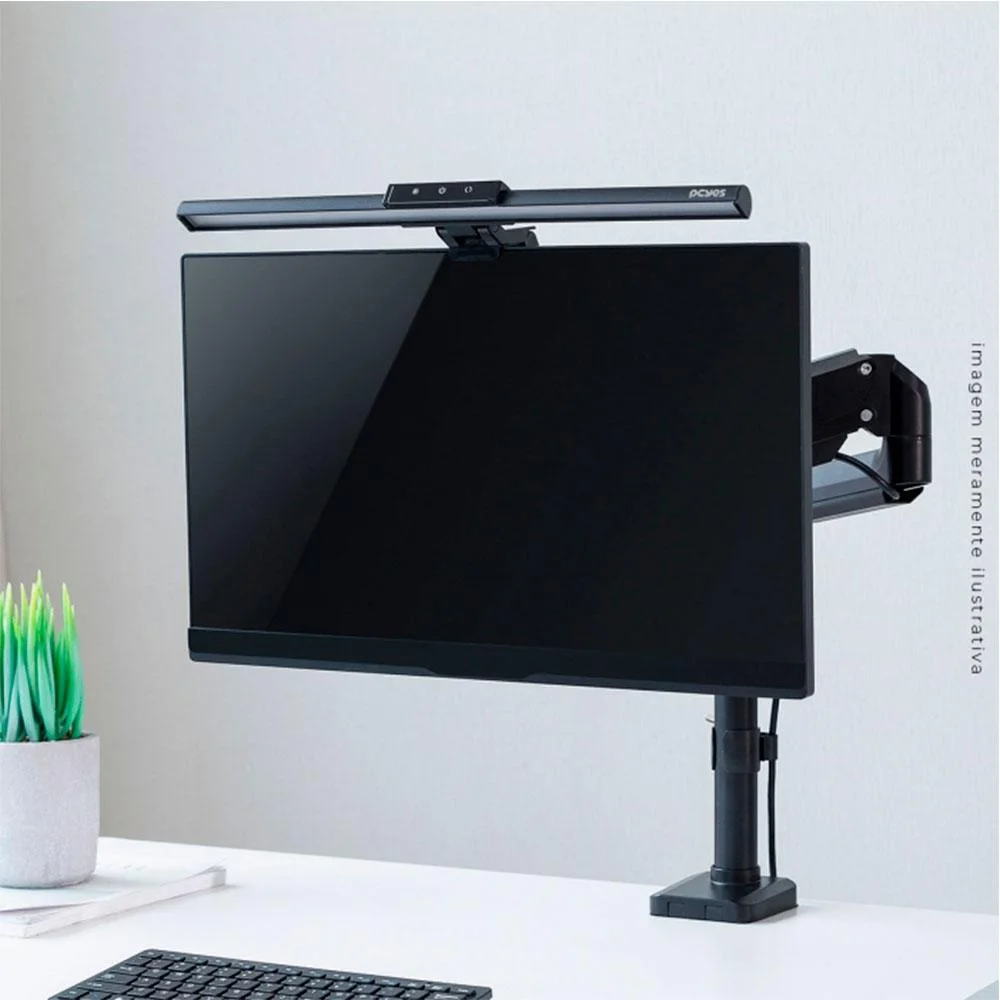 Imagem 5 de 5 do produto Luminária Pcyes Barra De LED Screen, Para Monitores, 5 Níveis De Calor - Plmlcb01