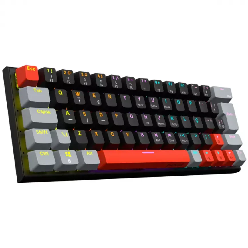 Imagem 2 de 5 do produto Teclado Mecânico Gamer Pcyes Kuromori, RGB, Switch Outemu Blue, layout 60%, ABNT2 - Ptkm60bl