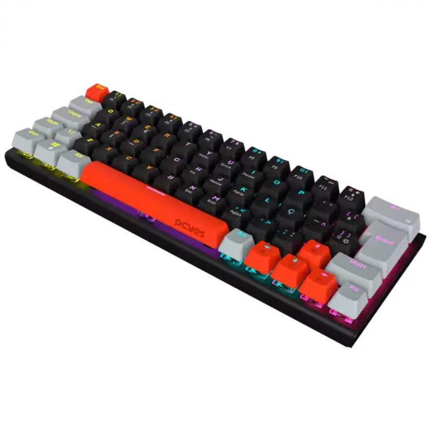Imagem 3 de 5 do produto Teclado Mecânico Gamer Pcyes Kuromori, RGB, Switch Outemu Blue, layout 60%, ABNT2 - Ptkm60bl