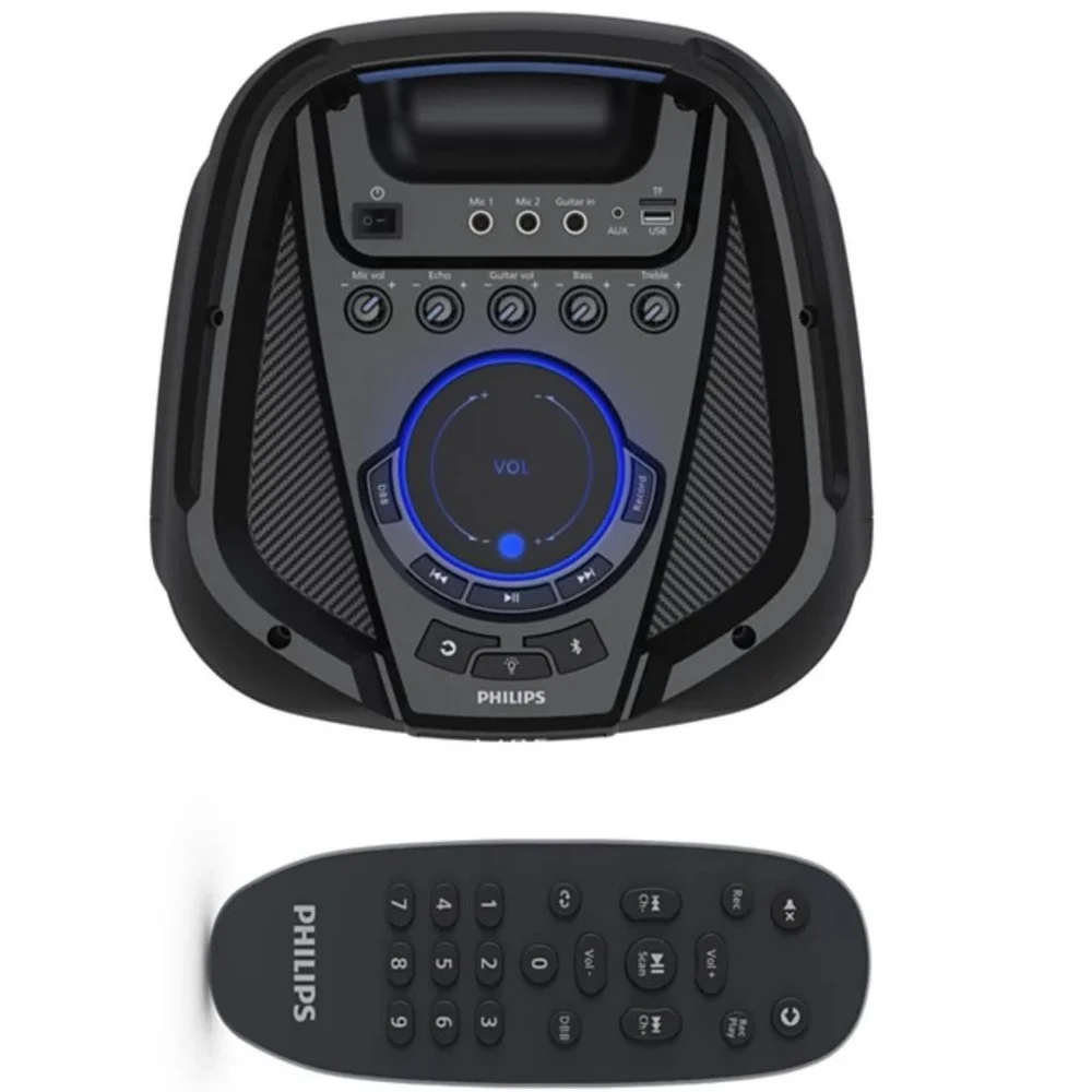 Imagem 3 de 5 do produto Caixa De Som Philips, Party Speaker Tax4209/78,  Ent Aux, Rád Fm, Bluetooth, 1300w, Pre