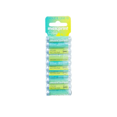 Pilha Alcalina Aaa Maxprint, 10 Unidades - 75000035