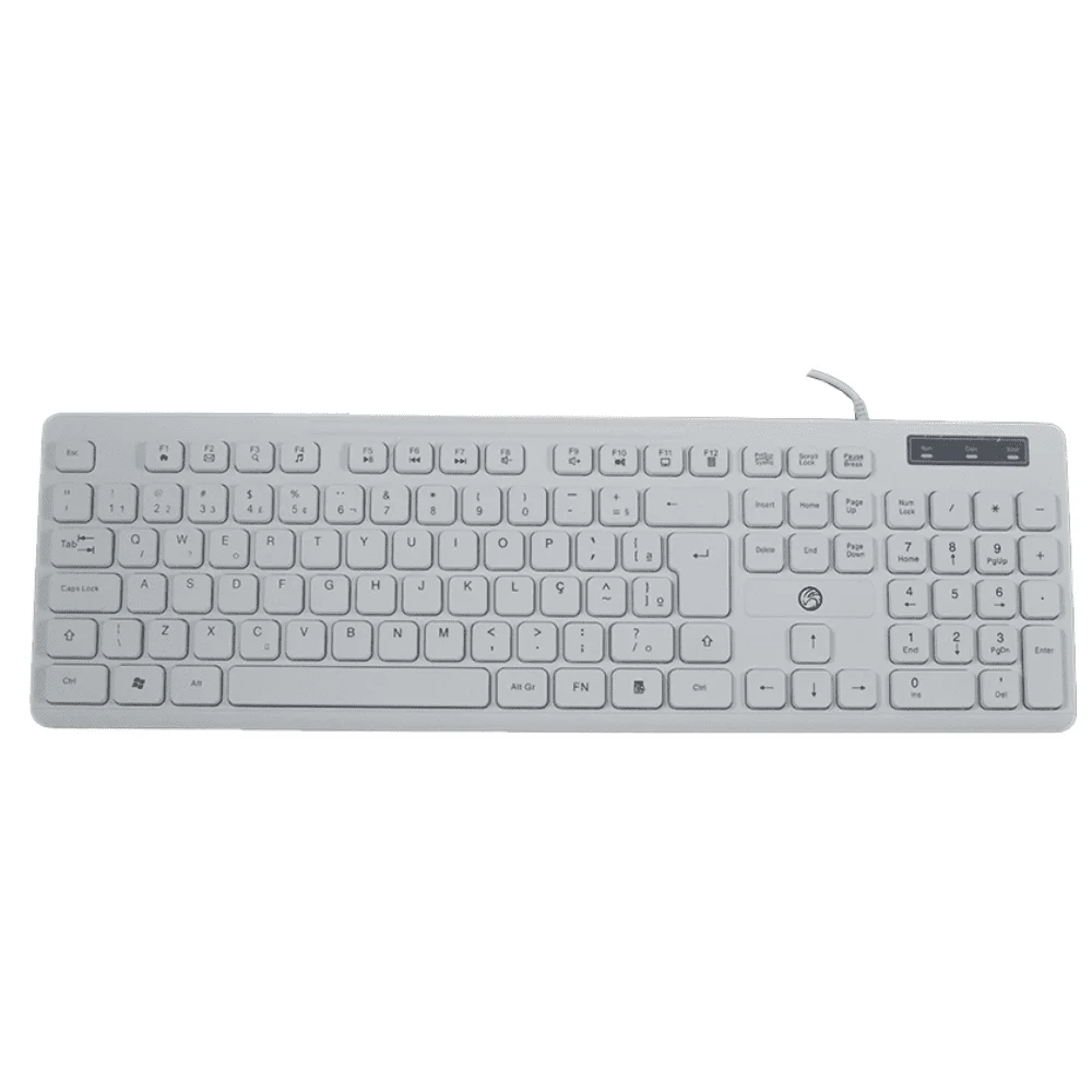 Imagem 3 de 3 do produto Kit Teclado E Mouse Brazilpc Com Fio Branco