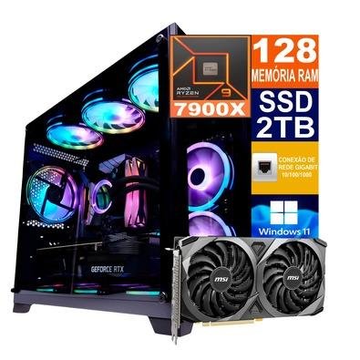 Pc Gamer Amd Ryzen 9 7900x 128GB RAM KaBuM