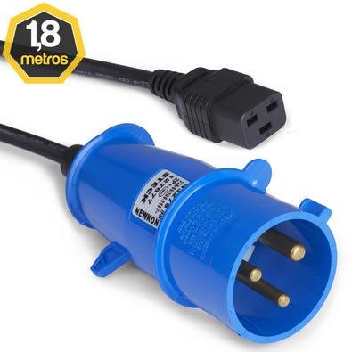 Cabo De Força C19 Para Plug Steck 2p+t 32a 3x2,50mm 1,80 Metros
