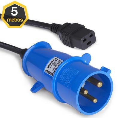Cabo De Força C19 Para Plug Steck 2p+t 32a 3x2,50mm 5 Metros