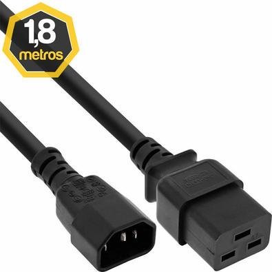 Cabo De Força Iec C14 Para Iec C19 16a, 1.80 Metros