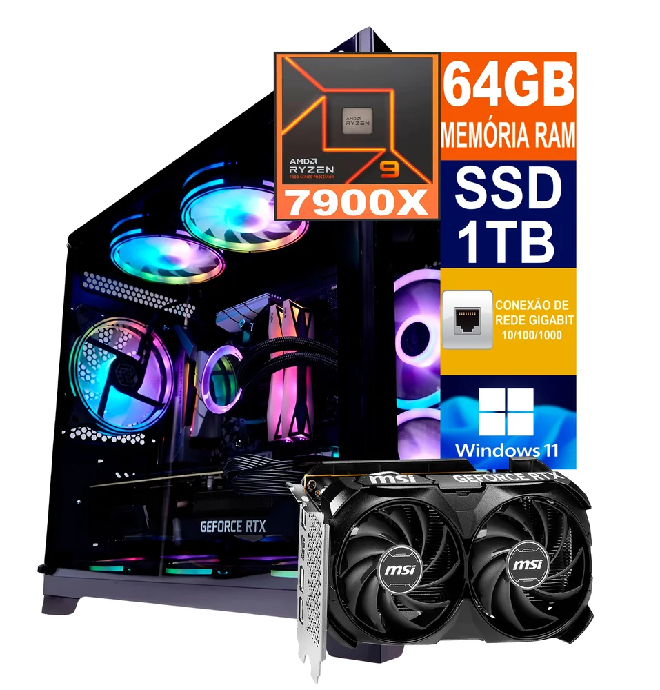 パソコン ryzen 9 7900x PC Gamer AMD Ryzen 9 7900x KaBuM