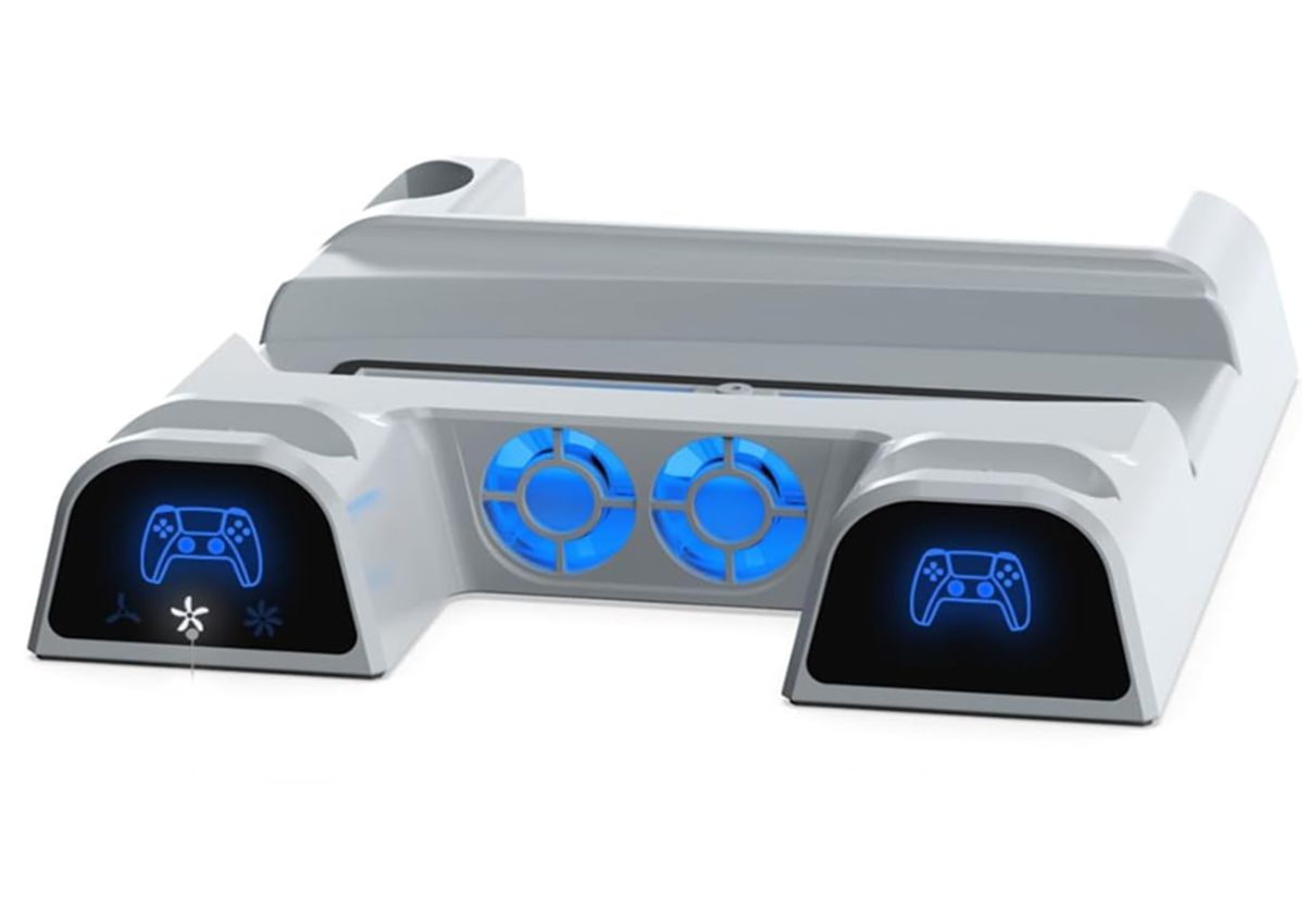 Base Cooler Dobe, Resfriamento Suporte Carregador, 2 Controles, Pra Ps5