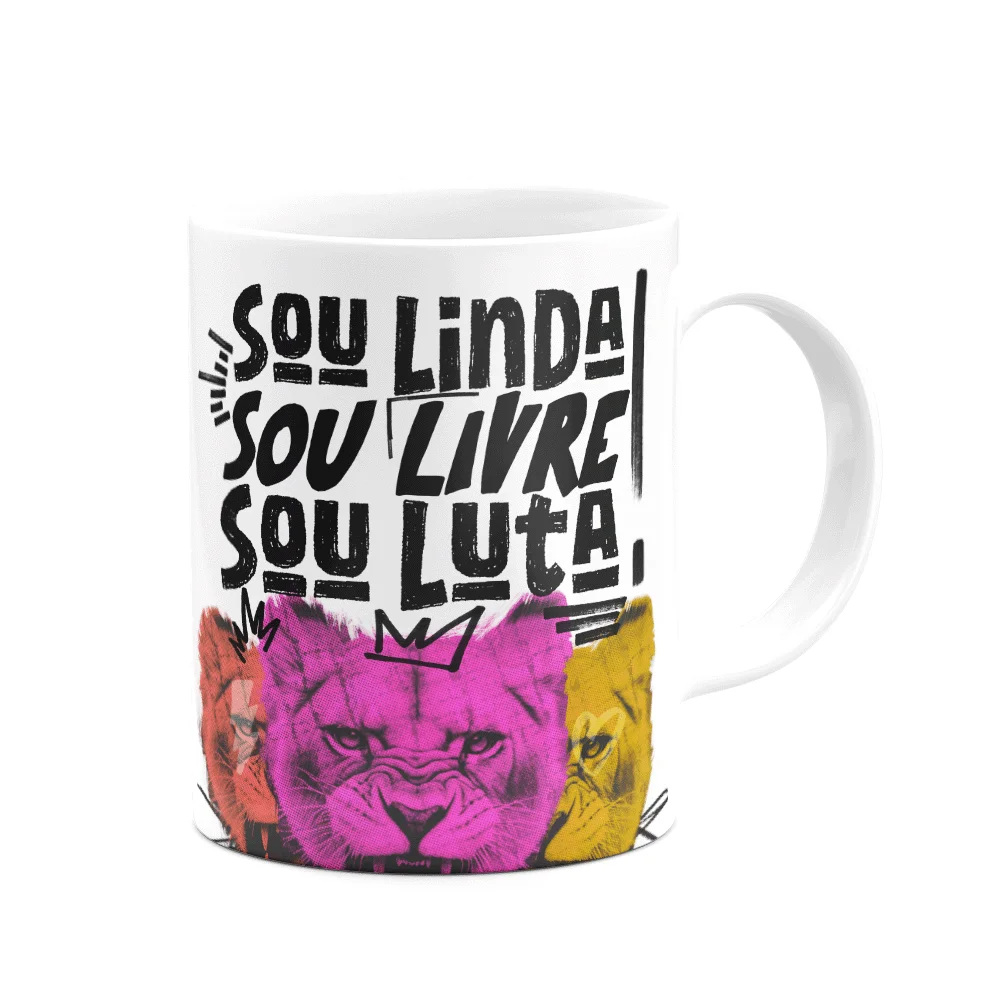 Imagem 3 de 3 do produto Caneca - Especial Mulher - Sou Linda, Sou Livre, Sou Luta