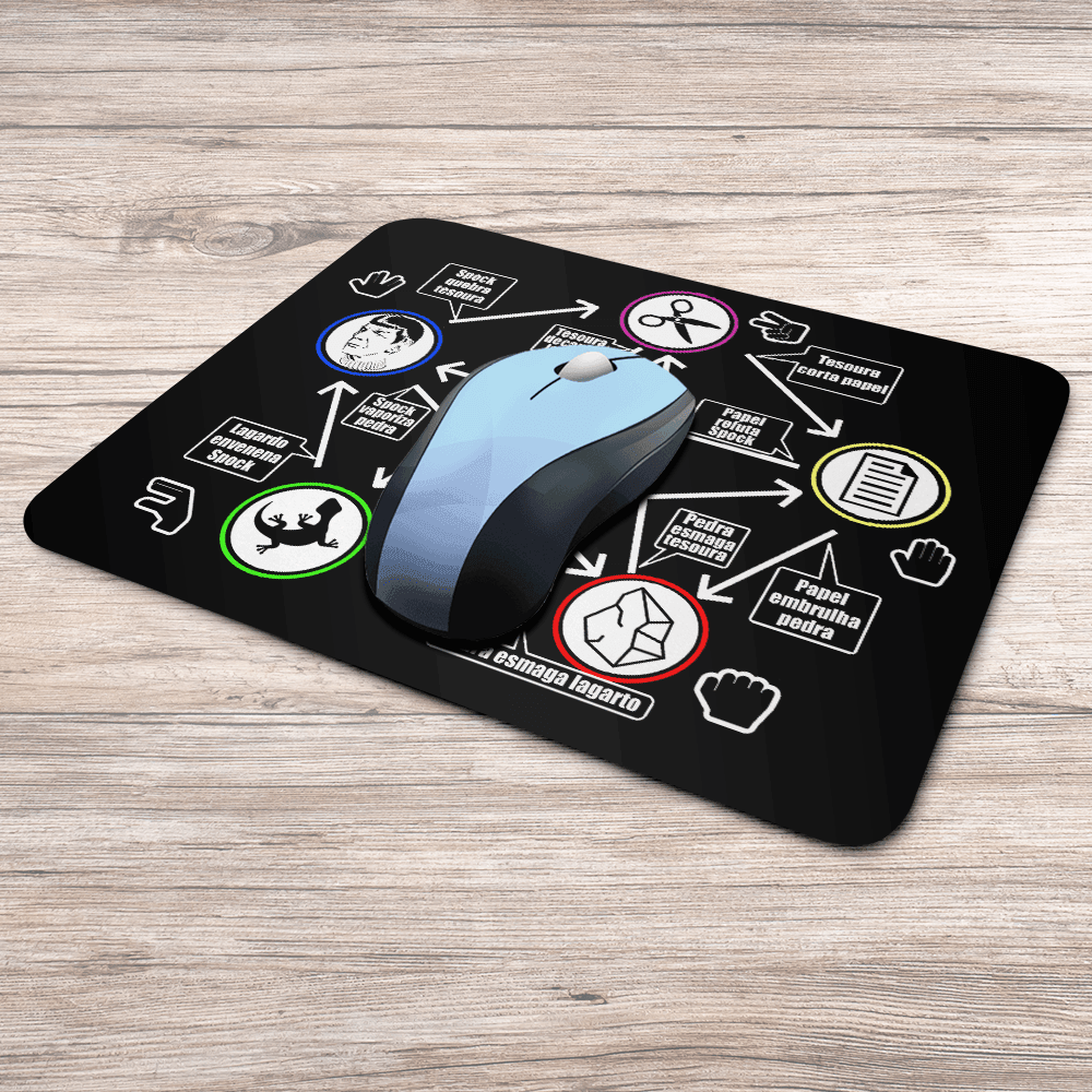 Imagem 3 de 3 do produto Mouse Pad Geek Gamer - Pedra, Papel, Tesoura...