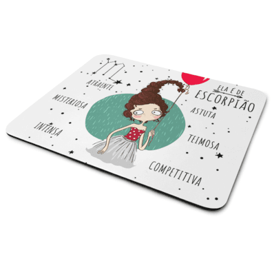 Mouse Pad Signos Girls - Ela É De Escorpião