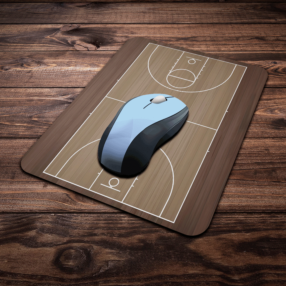 Imagem 2 de 4 do produto Mouse Pad Esportes - Quadra De Basquete - Emborrachado